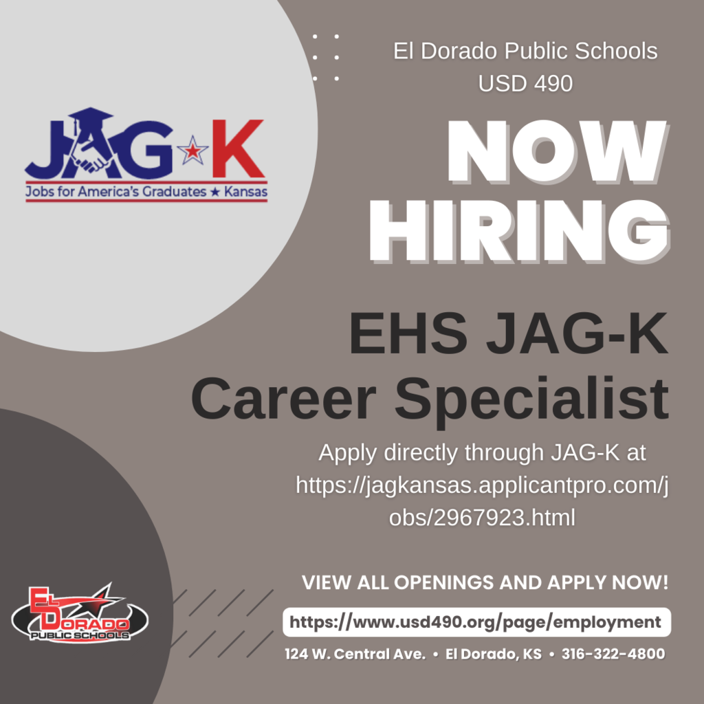 Now Hiring EHS JAG-K Career Specialist Apply directly through JAG-K at https://jagkansas.applicantpro.com/jobs/2967923.html