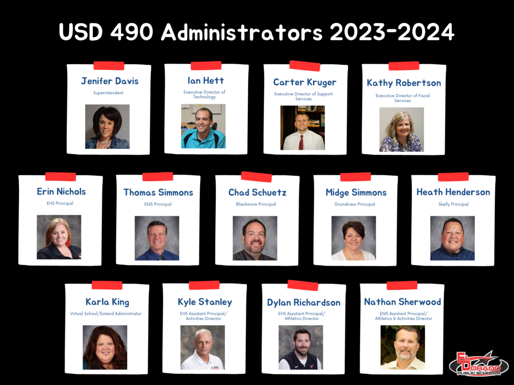 USD 490 Administrators 2023-2024 names and photos