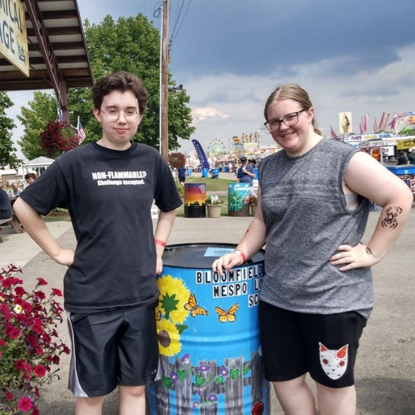 Art department’s rain barrell won 2nd place 