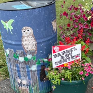 Art department’s rain barrell won 2nd place 