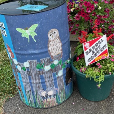 Art department’s rain barrell won 2nd place 