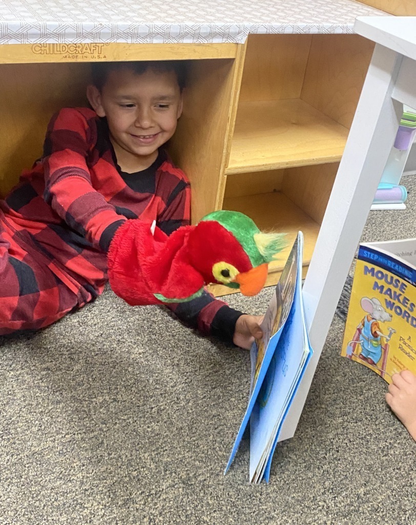 Elementary students reading books