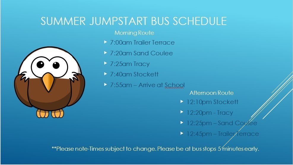 Eagle with bus route info