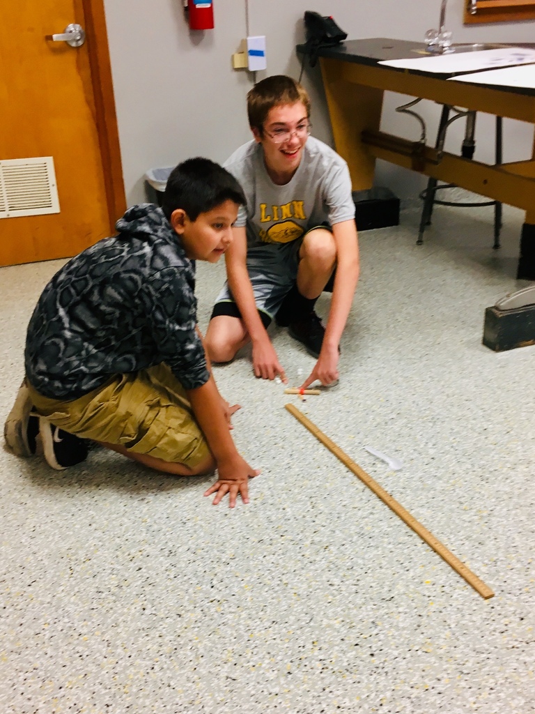 Projectile motion with marshmallow catapults.