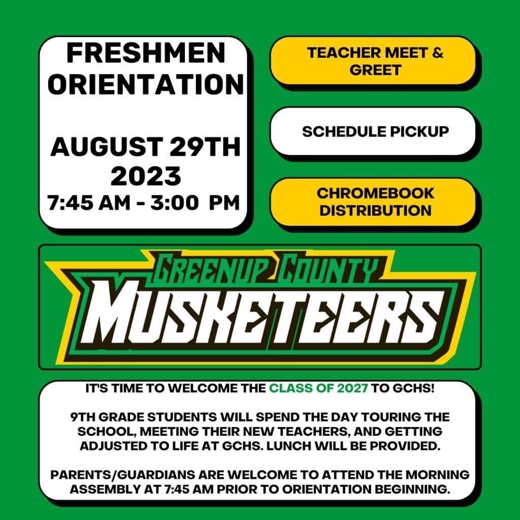 Freshman Orientation - Aug 29