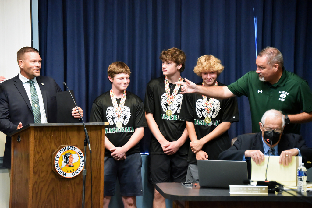 Parkside High baseball state champions recognized at County Council meeting