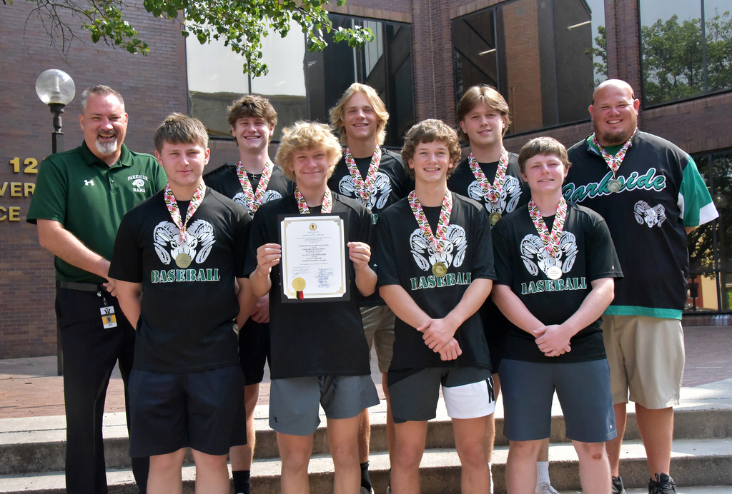 Parkside state champion baseball team recognized at County Council meeting