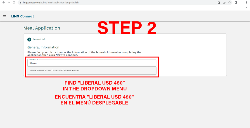 Free and Reduced Meal App - Step 2