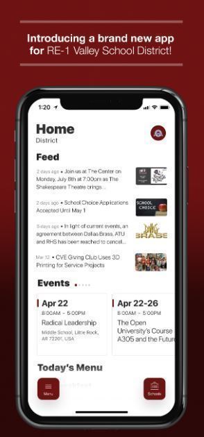 Re-1 Valley School District New App
