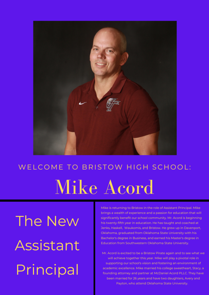 We are excited to Spotlight our new Assistant Principal Mike Acord!