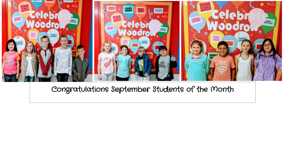 September Students of the Month