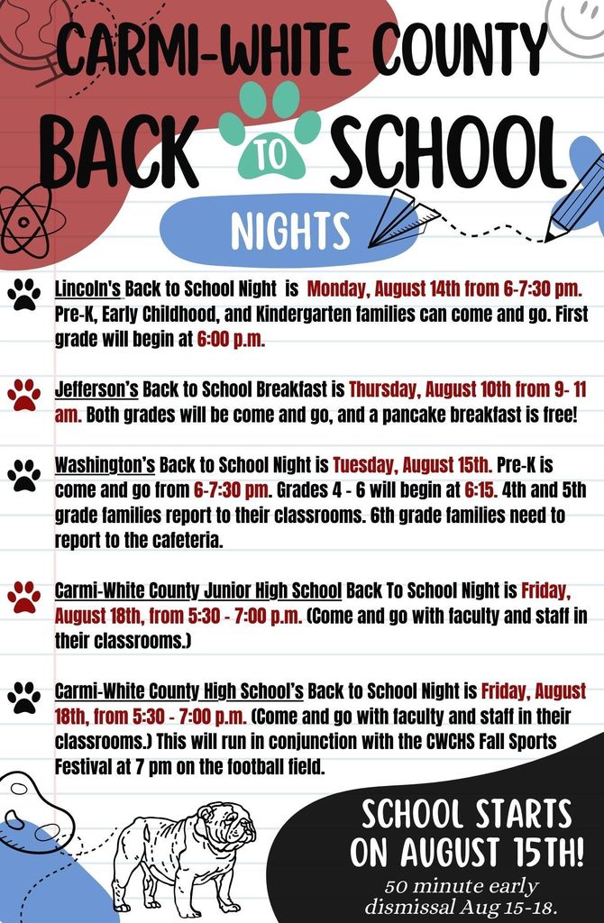 Back to School info