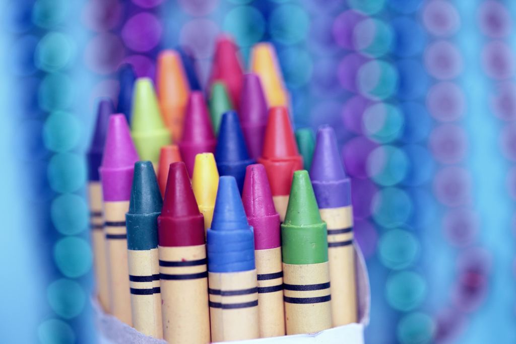 Colorful crayons