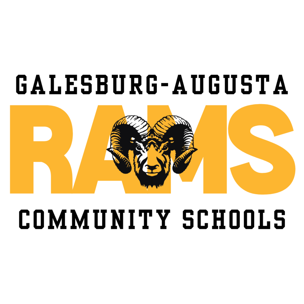 Galesburg-Augusta Community Schools Rams (With ram head logo)