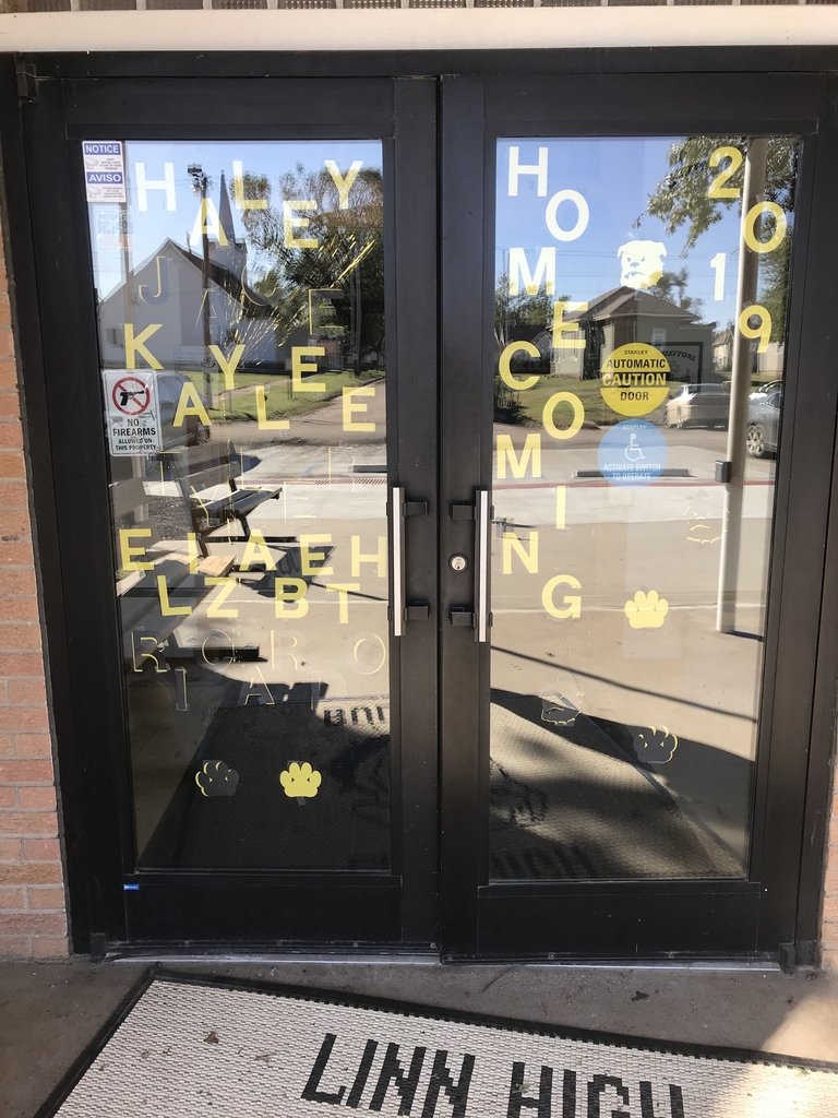 Candidate names on the door