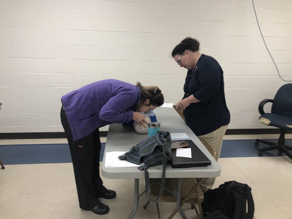 Faculty doing CPR