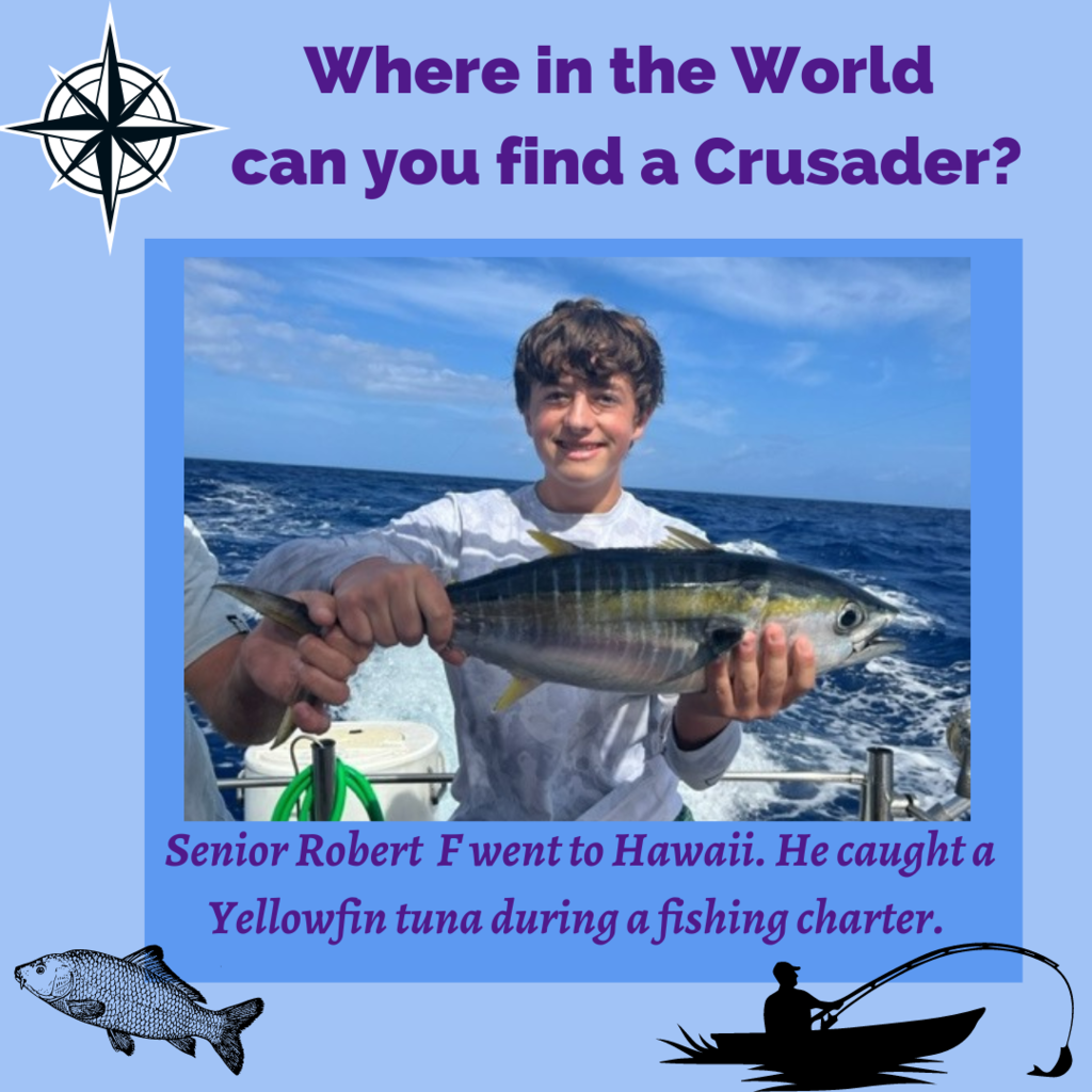 student fishing Hawaii
