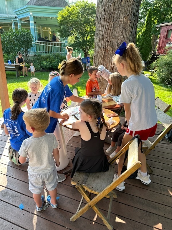 Cheer Team does facepainting