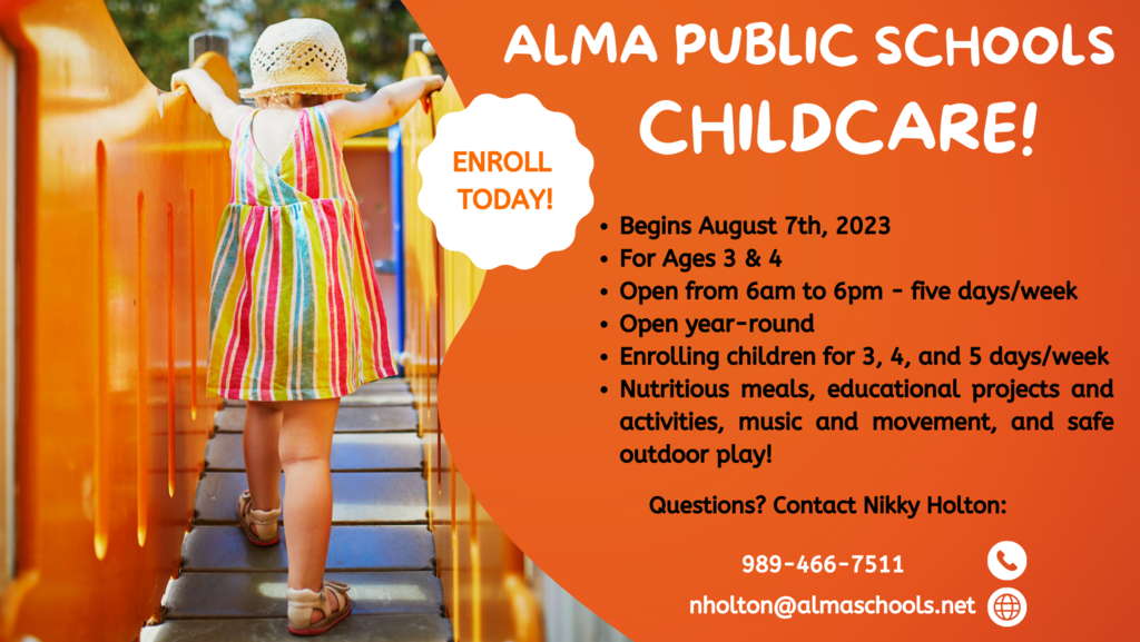 Alma Public Schools Childcare!