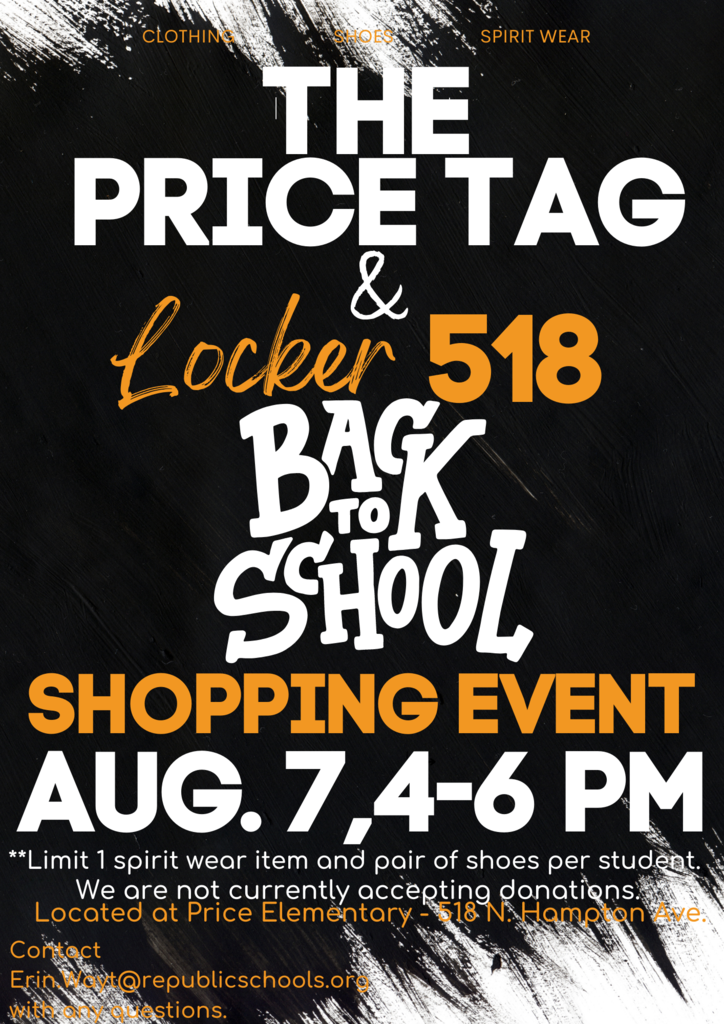 The Price Tag & Locker 518 Back to School Shopping Event, August 7, 4-6 p.m.