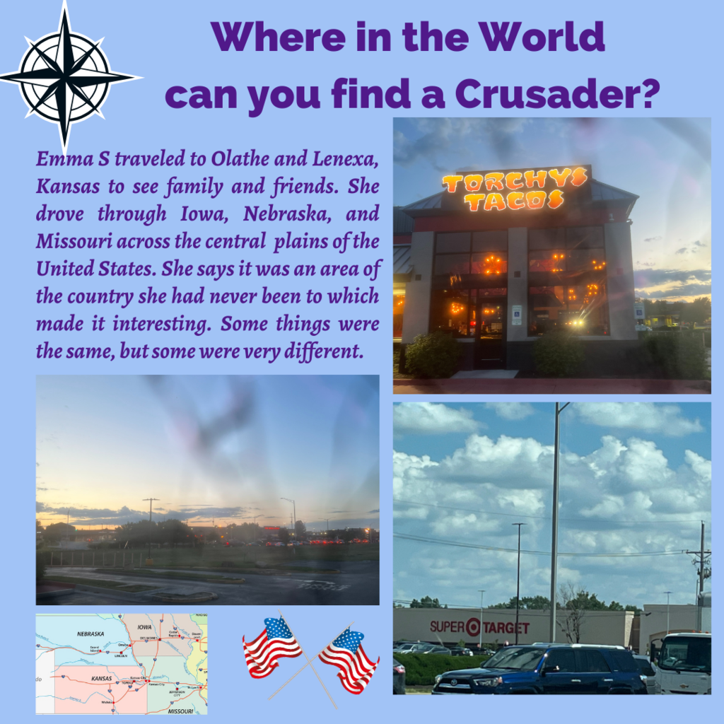 student traveling through the midwest