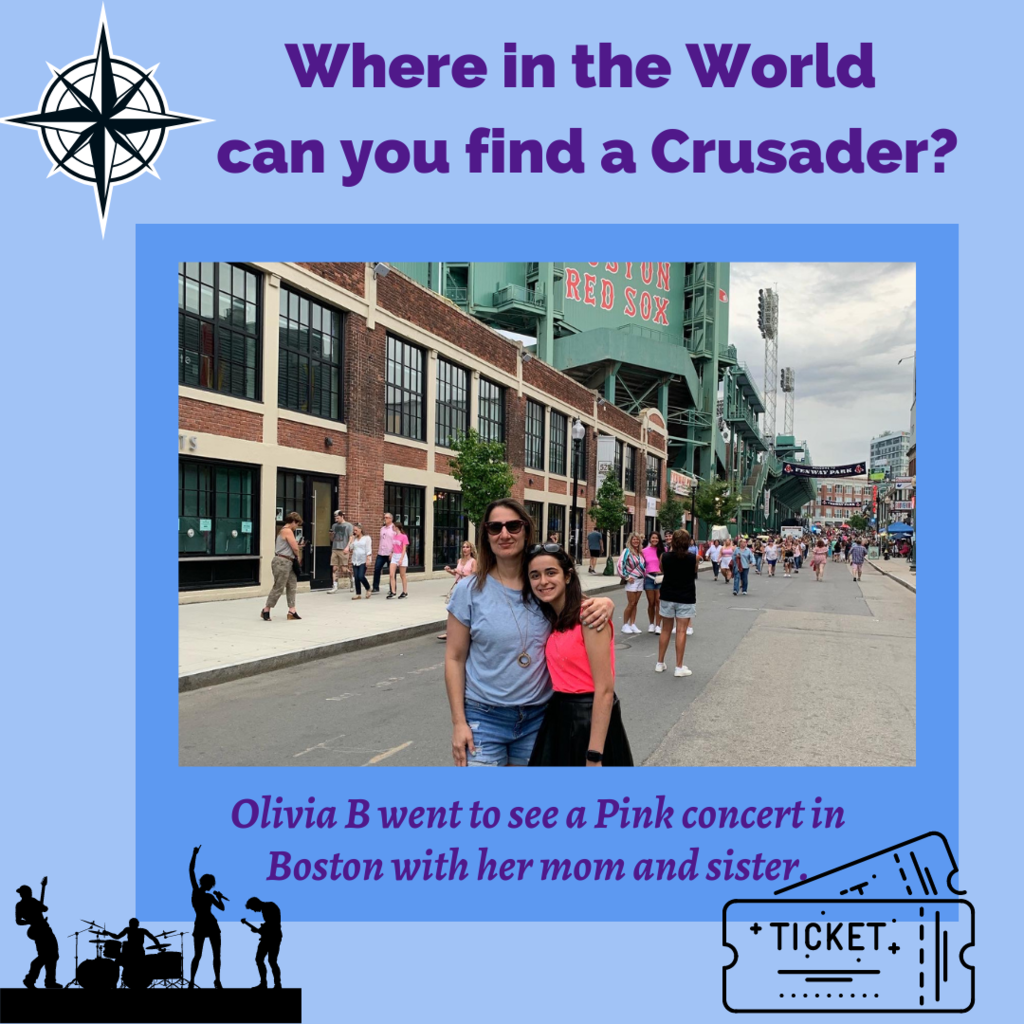 student in Boston at concert