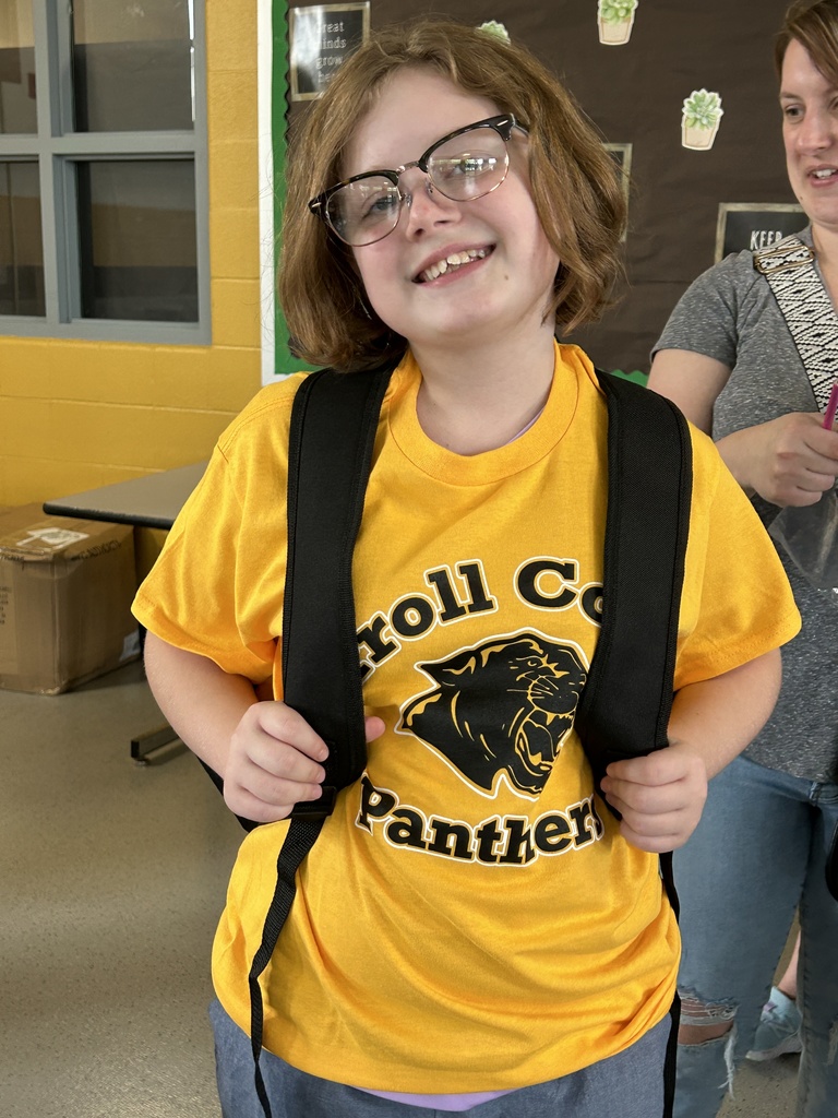 Student wearing new CC shirt