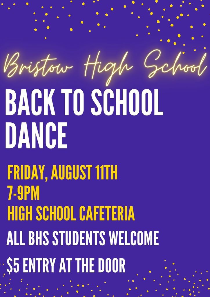 Back to School Dance Tomorrow!