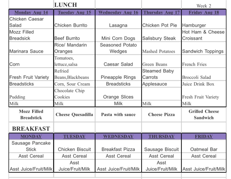 menu 8/14-8/18