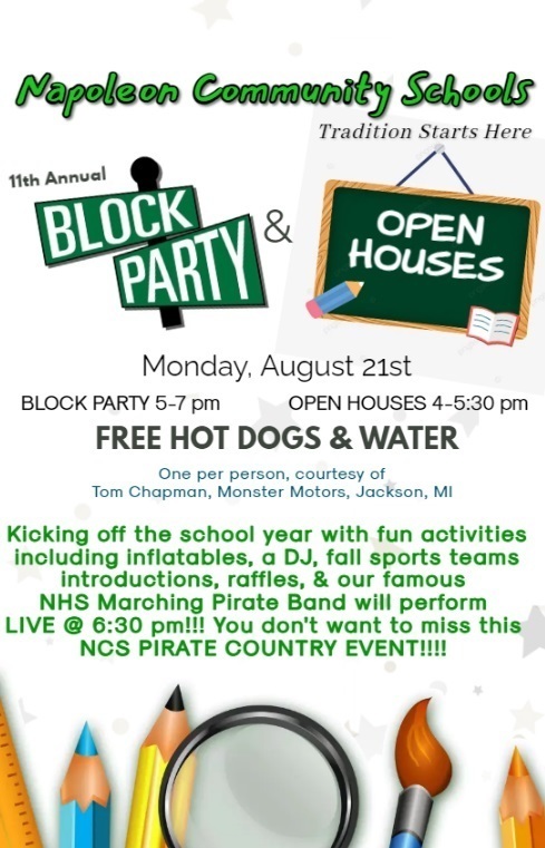 NCS Block Party & Open House August 21st 