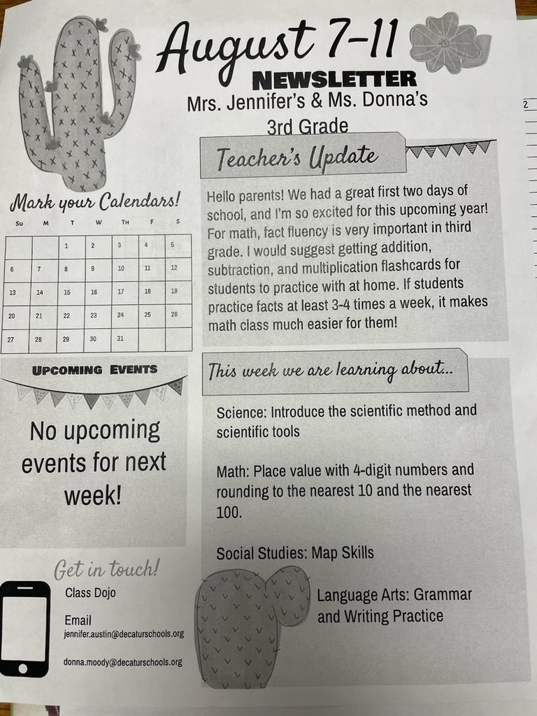 Jennifer Austin and Mrs. Donna 3rd Grade PAID