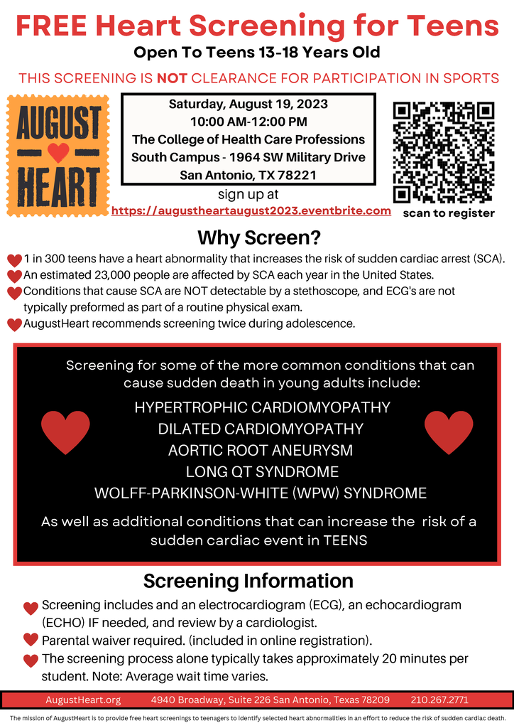free heart screening for kids