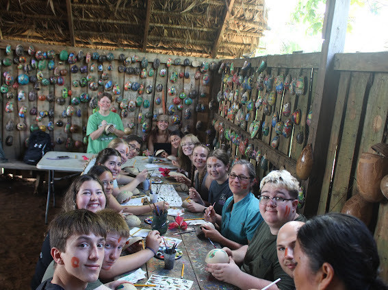 Group photo out to eat