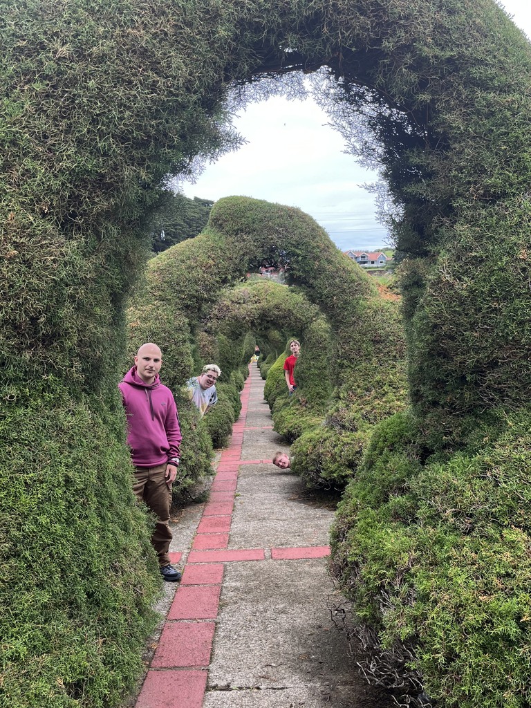 3 students in the gardens