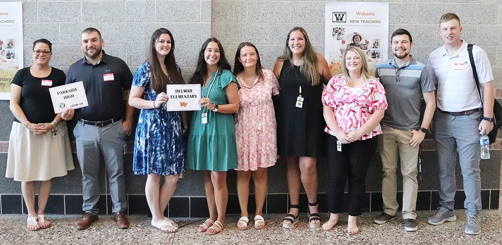 New teachers pose for a picture at the New Teacher Induction Program