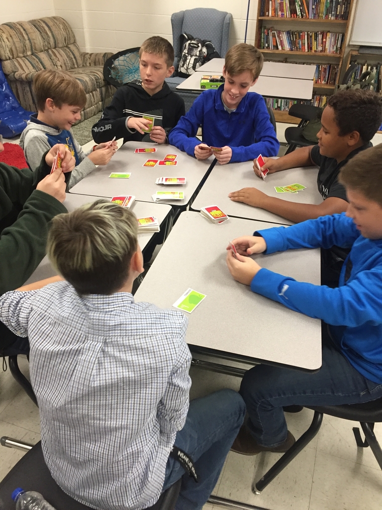 Students playing apples to apples