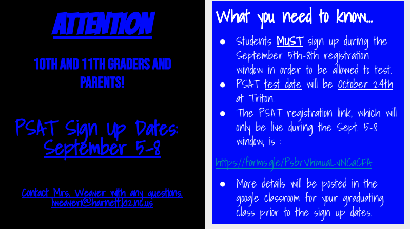 PSAT Sign Up