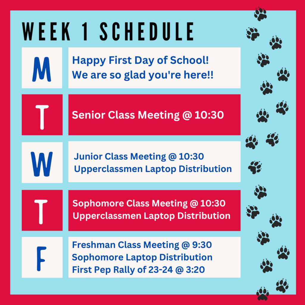 Week 1 Schedule
