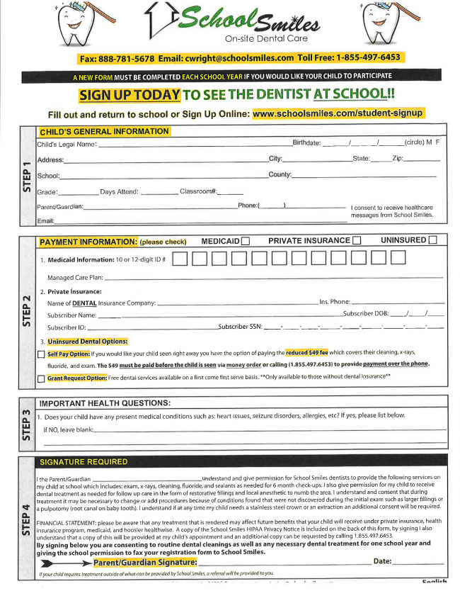 dental form