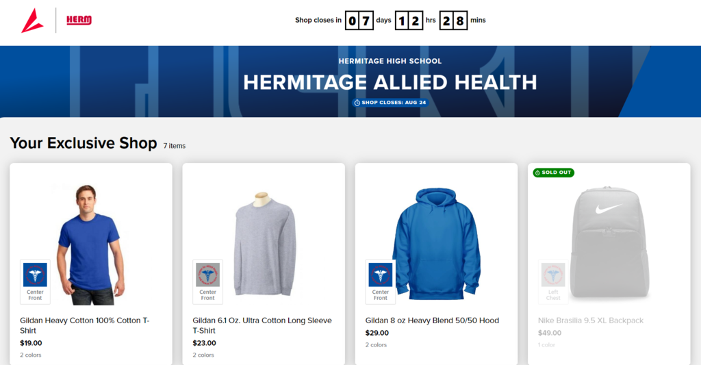 Image of Spirit Store website