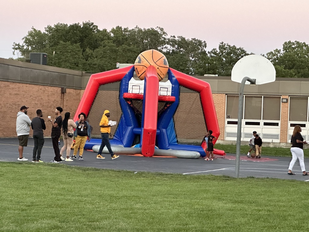 Inflatable fun at the Back to School Bash 