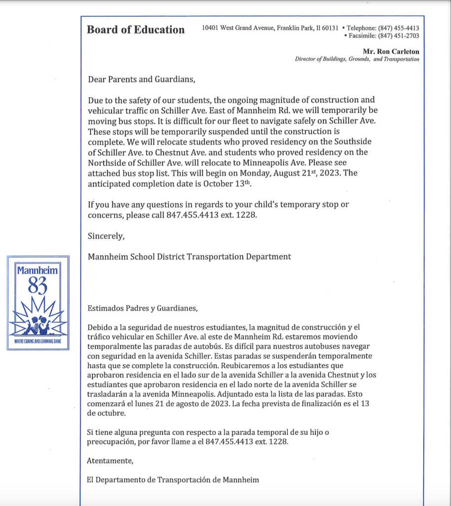 bus letter