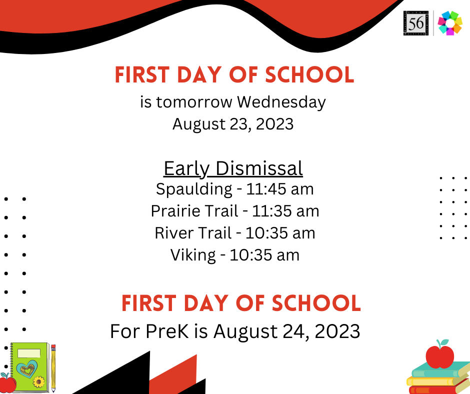 First day of school reminder 