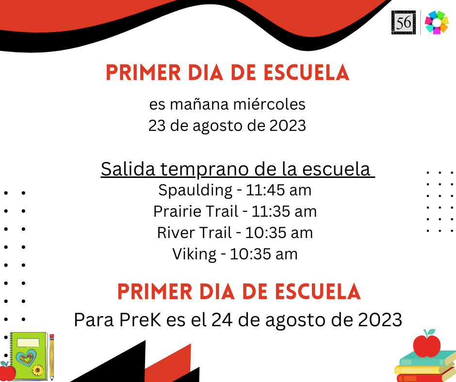 First day of school reminder SP