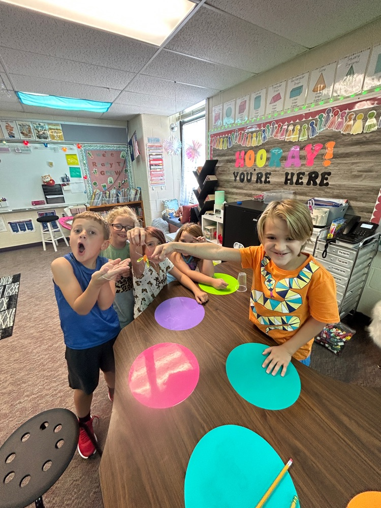 Miss Hollar’s 3rd grade did a team building activity called “Save Fred”. They had to get the gummy worm from the top of the cup to inside the lifesaver only using paper clips. They had so much fun and there was a lot of giggles! #HESRedHawks 