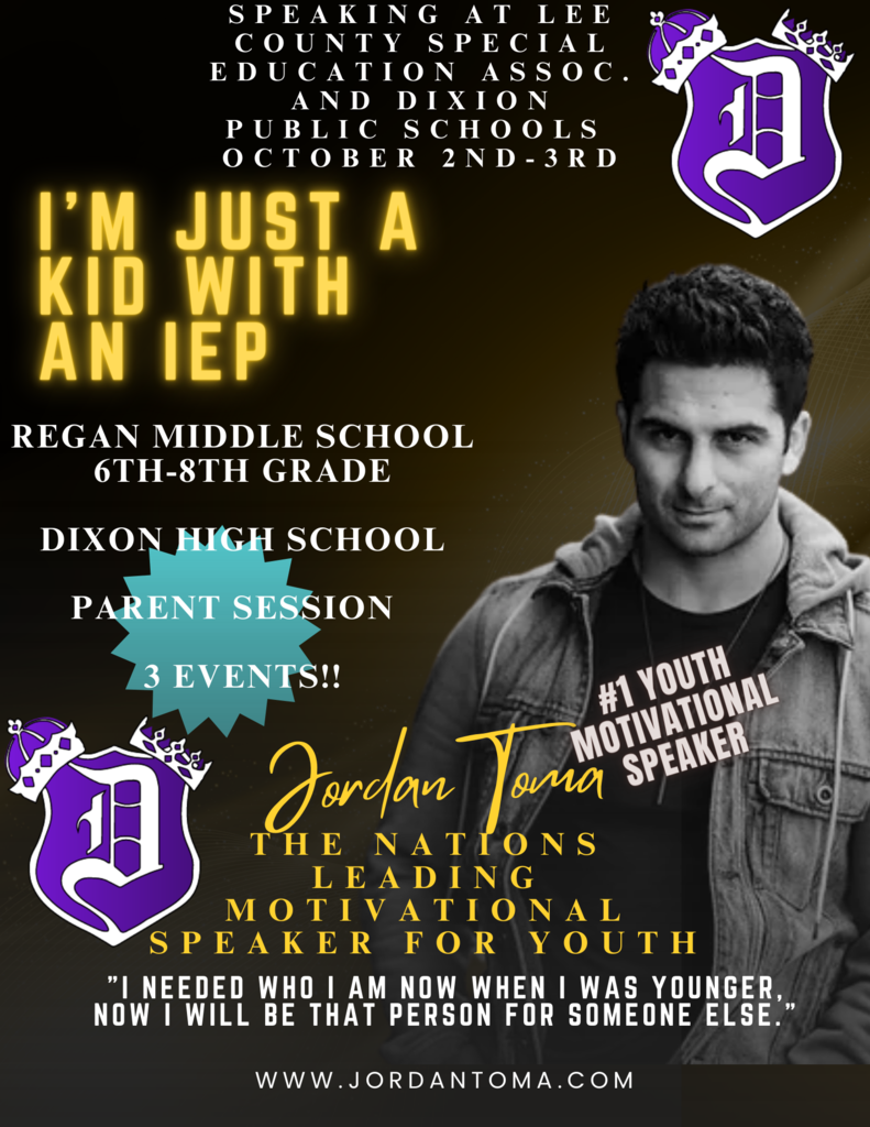 Flyer with picture of the speaker and date of appearance