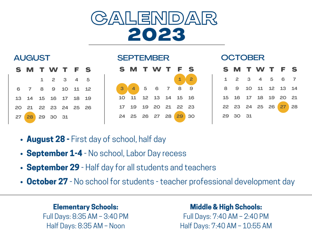 a partial 2023-24 school year calendar