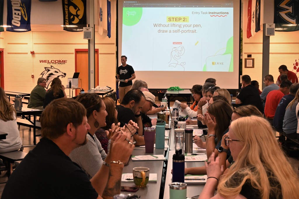 school staff training in cafeteria