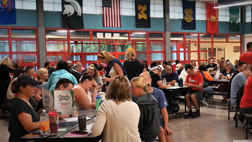 all staff training in cafeteria