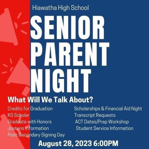 Senior students & parents/guardians! #HHSRedHawks